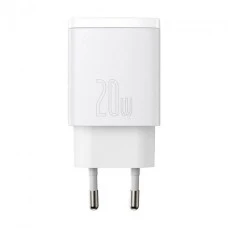 СЗУ-адаптер Baseus Palm 20W PD (1Type-C/1USB) + кабель Type-C - Type-C (Белый) P10111608213-01